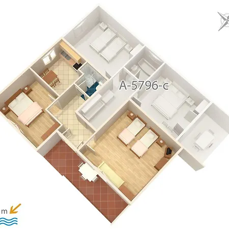 With Parking Space - Mulo, Zadar - 5796 Apartment Vrsi